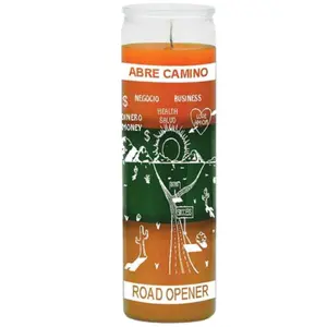 3-Color 7-Day Road Opener Paraffin Household Candle, Home Decor Accessory