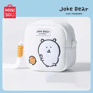 MINISO Joke Bear Portable Storage Bag, Convenient for Daily Travel, Cosmetics & Toiletries Storage, Easy to Carry#Summervibes