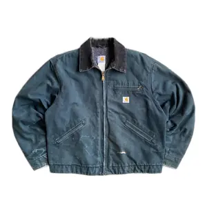 Vintage Carhartt Detroit Jacket - XL  Vintage Fashion Menswear  Jackets  Classic, retro, old-school, heritage, timeless, aged, antique, throwback, nostalgic, authentic, original, weathered, seasoned, traditional, historic, vintage-inspired, rugged, worn-i
