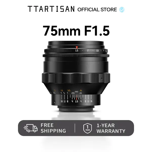 TTARTISAN 75mm F1.5 Full Frame Manual Focus Lens M42 Mount — Stunning Swirly Bokeh Portrait & Creative Lens