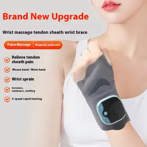 Wireless Hand & Wrist Massager with Heat, 3 Temperature Levels 5 Modes 9 Levels, Hand Massager Portable Therapy for Arthritis and Carpal Tunnel,