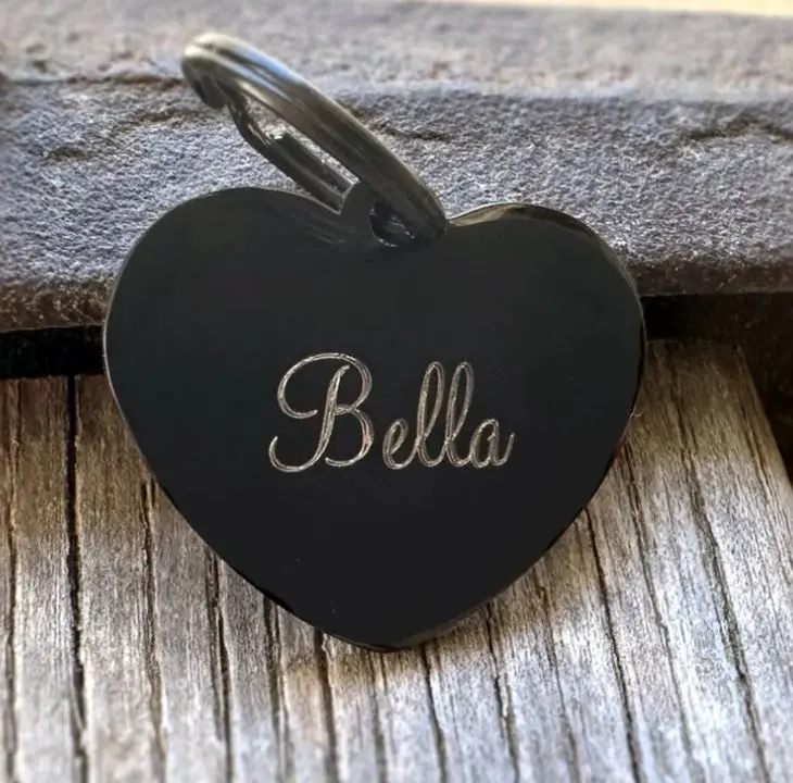 Heart shape Custom Dog Tag, Engraved Dog Tag, ID Dog Tag,ollie gifts shop