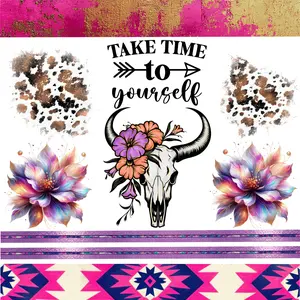 UVDTF 9.5 x 8.5 Element Sheet Take time Western Floral 6009