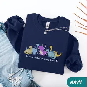 Neurodivergent Inclusion Sweatshirt, Neurodiversity Dinosaur, SPED Teacher Crewneck, Early Childhood Therapist Gift, BCBA RBT OT SLP