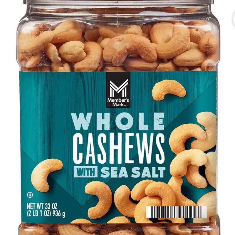 Whole Cashews with Sea Salt, 33 oz