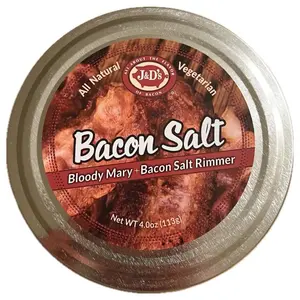 J&D’s Bloody Mary Bacon Salt Rimmer Tin, Bacon Flavored Rim Spice, Kosher, Vegetarian