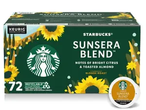 Starbucks Blonde Roast K-Cups Coffee Pods, Sunsera Blend, 72 ct.
