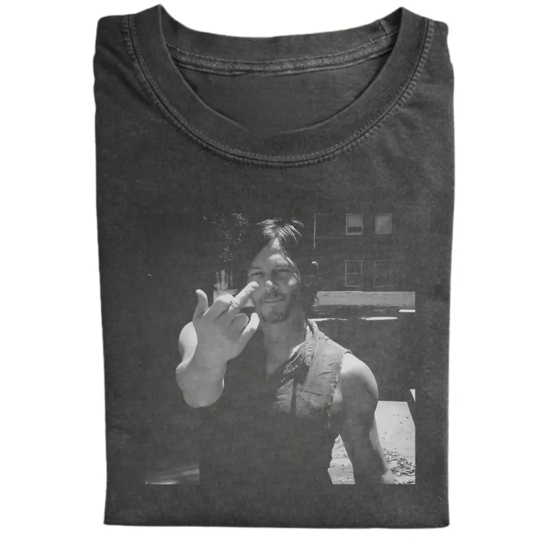 Vintage The Walking Dead Vintage T-shirt, Daryl Dixon Middle Finger Shirt, Movie Shirt, Dertex Shirt Comfort Colors Shirt,Gift For Men Women, Trending T-shirt