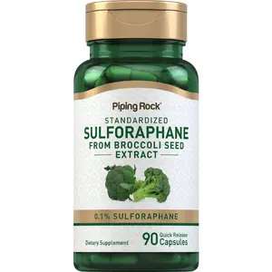 Piping Rock Sulforaphane Supplement | 90 Capsules | from Broccoli Seed Extract | Non-GMO, Gluten Free