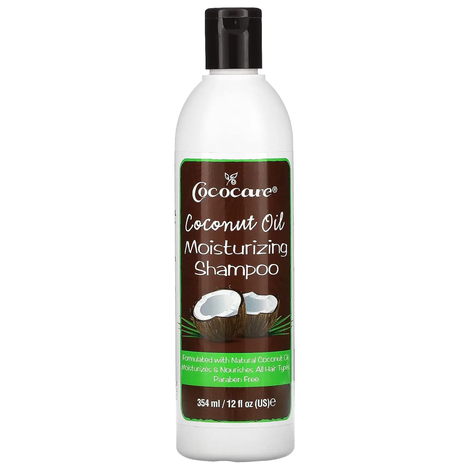 Cococare Coconut Moisturizing Cleansing Hair Care Shampoo - Liquid Hydration Boost Cleanser with Vitamin E, Fragrance, Paraben-Free for Silky Hair, 12 fl oz, Coconut Shampoo, Scented, Daily Hair Formula