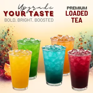 Loaded Tea 6 Pack - Sugar Free Beverage - Hydration Powders Drink Mix - Caffeine Boost - No Crash - Energy Drink