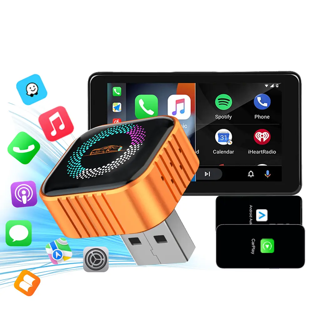 [Summervibes] 2026 New Wireless Apple CarPlay Adapter for Factory Wired Cars from 2016 Onwards, Wireless CarPlay & Android Auto Adapter Easier Connectivity Compatibility Stable, Faster, Automotive