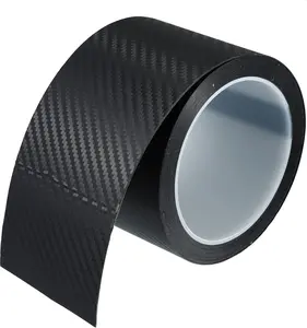 High-Intensity Carbon Fiber Car Door Edge Guard Strip, Ultimate Anti-Scratch & Chip Protection, UV Resistant, Weatherproof for Auto Exterior Handlaid  Carbon Durable Vinyl Protective Film CTM Windshield Banner