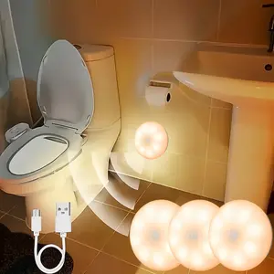 3-Pack Motion Sensor Night Light, Rechargeable LED Wall Lamp, Smart Auto On/off, Ideal for Bedroom, Kitchen, Living Room, Hallway