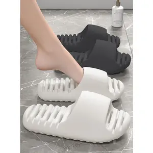 Couples Quick Dry Shower Slippers Summer Breathable Anti-Slip Wear Resistant Bathroom Shoes Lightweight Cool Indoor Home Slippers for Men Women