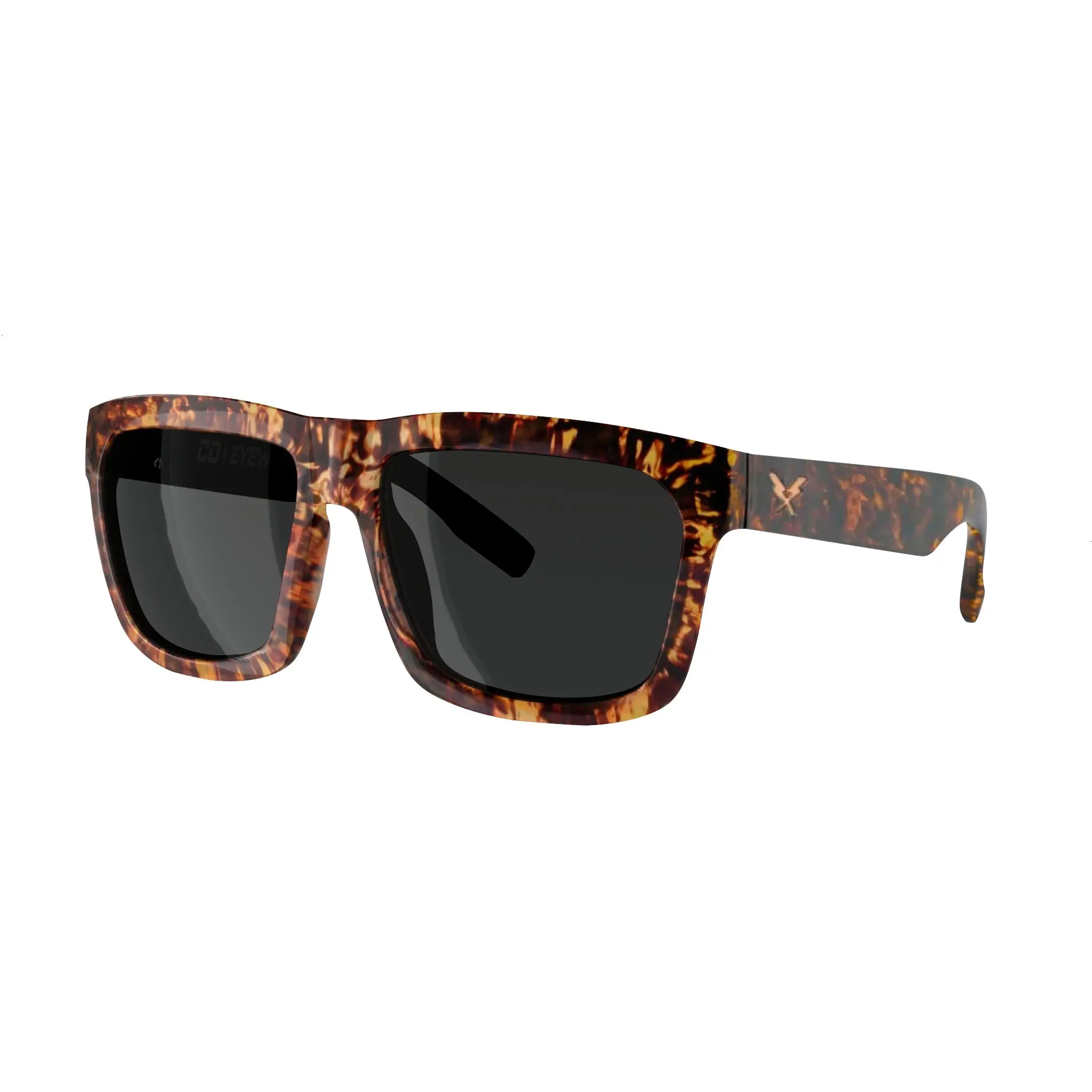 Hard Money Z87 Tortoise Sunglasses - ANSI Z87 Rated, 99.9% UV Protection, Dielectric & Induction Rated, Polarized & Non Polarized Lenses, Matte Black Finish, Large Size XL, Scratch-Resistant, Durable TR90 Frames