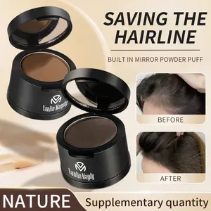 Hairline Powder | Waterproof Hairline Drawing Powder for Root Touch Up & Gray Coverage | Bald Spot Concealer for Women & Men | Long-Lasting Natural Look – Dark Brown