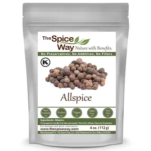 The Spice Way Allspice Whole  Non-GMO Pure Fresh Premium Berries for Soups Curries & Pastries