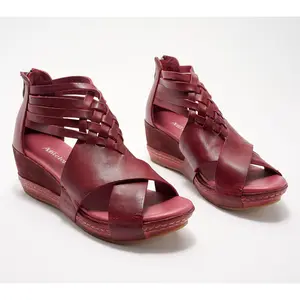 Antelope Leather Wedge Sandals - Tavi