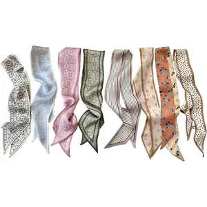 24PCS Fashion Scarves for Women Multifunctional Neck Scarves Purse Scarf Headbands for Bags Hair Accessories