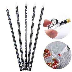 1/2/3/5PCS Nail Art Dotting Pencil Manicure Nail Design Pen Rhinestone Picker Contactless Pick Up Tool For Crystal Wax Pencil For Stones Nails Accessories And Tools Nail Art DIY Nail Art Pencils