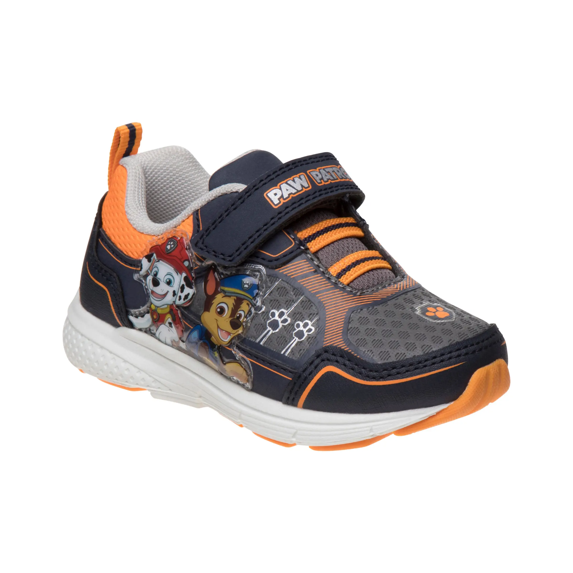 Nickelodeon Paw Patrol Boys' Sneakers. (Toddler/Little Kids), Casual Athletic Footwear, Synthetic, Adventure, Man-Made, Size 8, Hook-Loop, Secure Fit, Light-Up Soles, Mudproof Play, Hero-Themed, Hero‑Bold Look