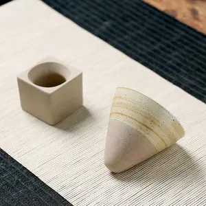 Ceramic Coffee Cup, 1 Count Creative Cone Shaped Coffee Cup with Saucer & Spoon, Drinking Cup for Home Office Use, Drinkware