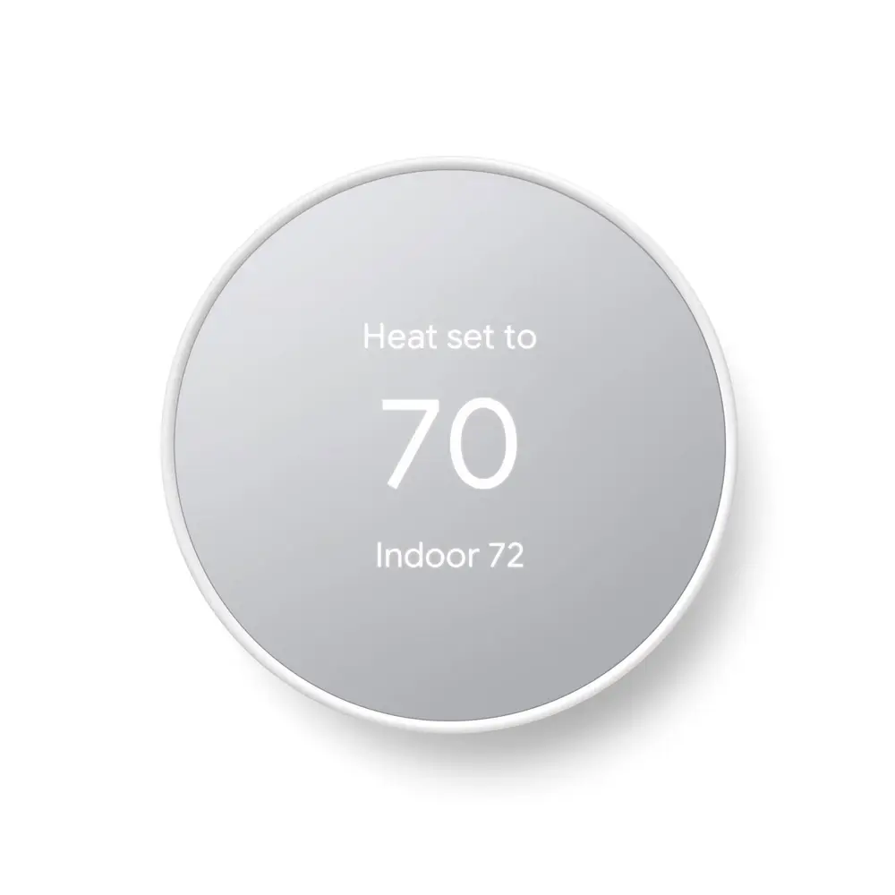 Google Nest Thermostat Cotton Snow: Energy Star Certified Wi-Fi Enabled Smartphone App Control Backlit Display