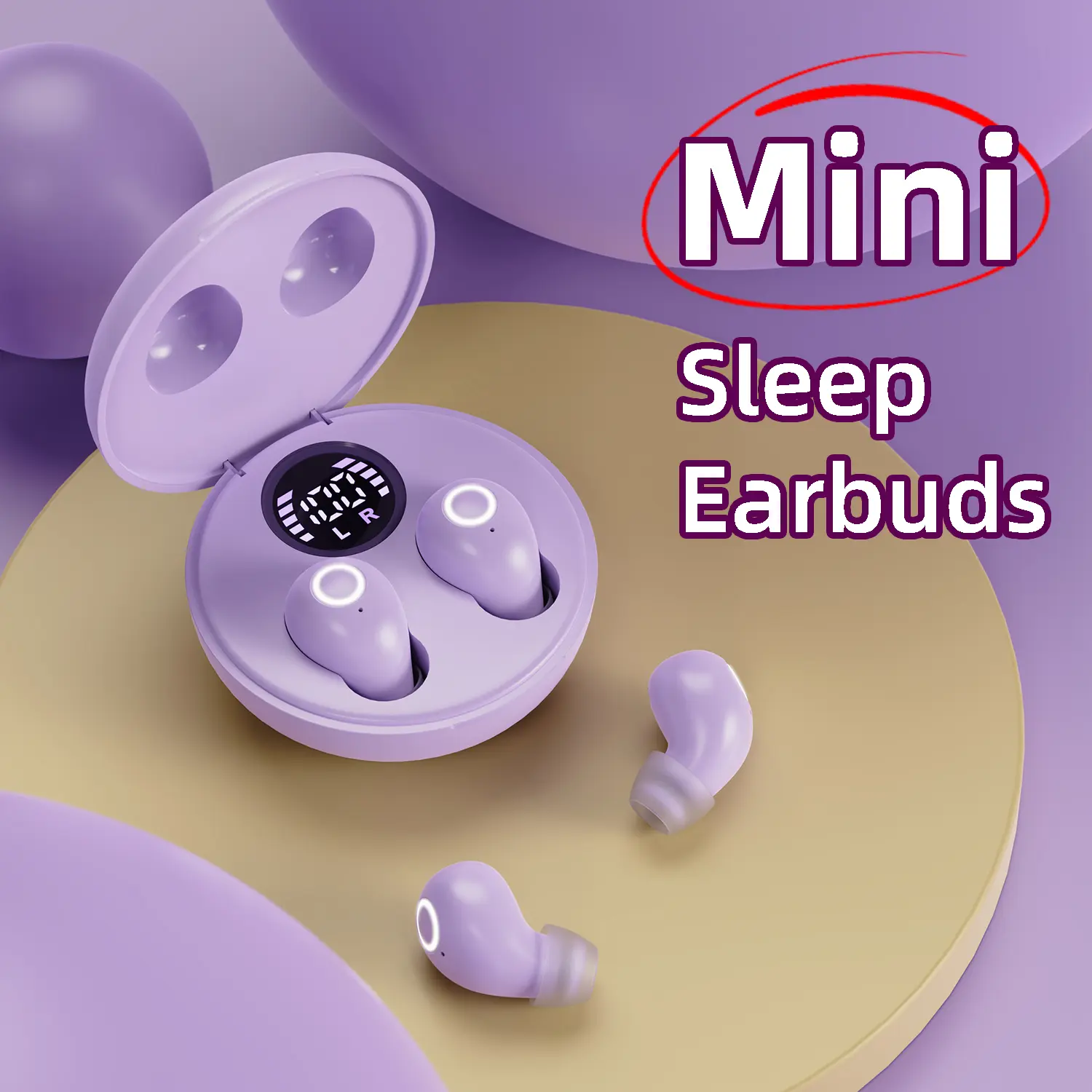 Ultra Mini Hidden Wireless Earbuds - Bluetooth 5.4 Lightweight Invisible Earphones, 0-Pressure Comfort for Side Sleeping, Long Playtime Stereo Audio, Portable Mini Instant Bluetooth Wireless Headphones, Earbuds Wireless