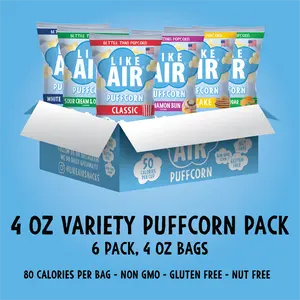 4oz Variety Puffcorn Pack - 6 pack, 4oz bags 4oz Variety Puffcorn Pack - 6 pack, 4oz bags