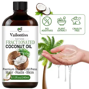 Natural Coconut Oil Makeup Remover Base Oil, Suitable for Hair Skin Face Body, Moisturizing Multi-Functional Care, 8.12 Fl.oz