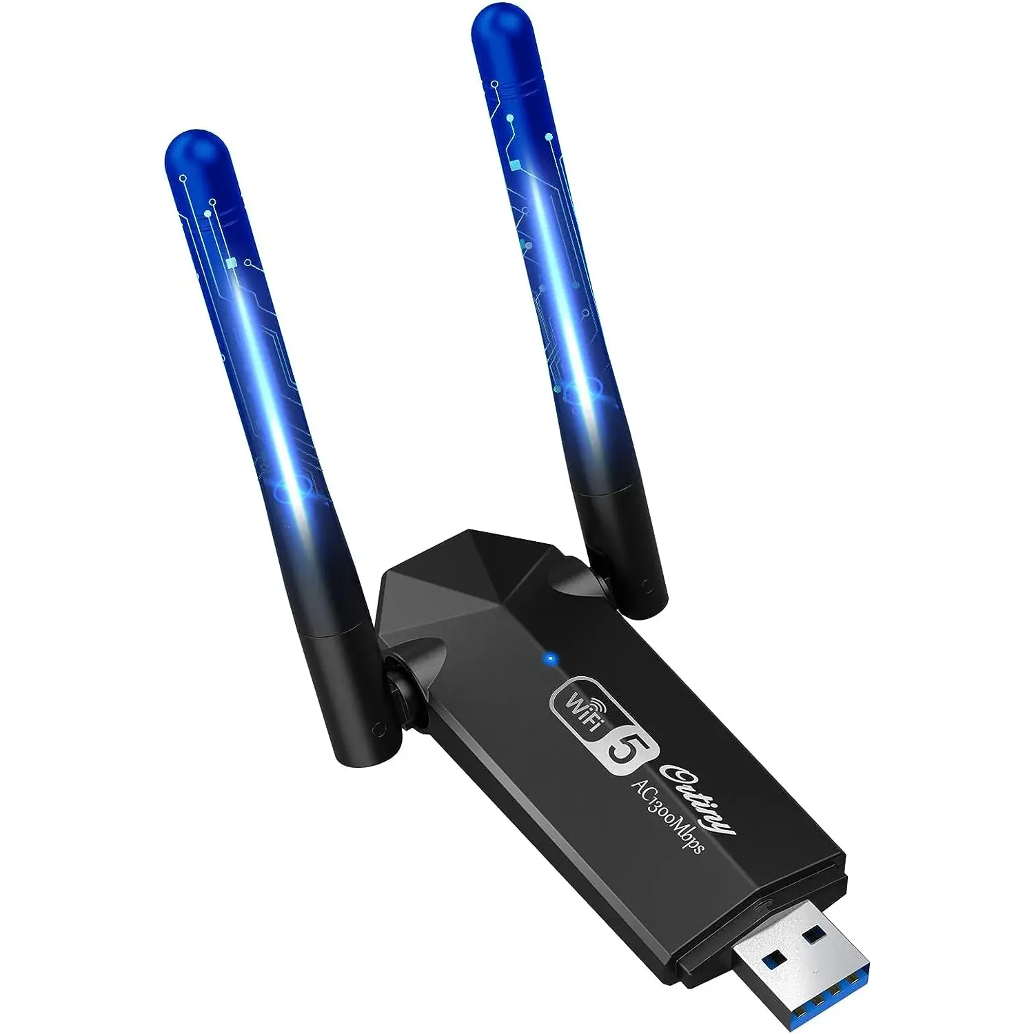 Ortiny 1300Mbps USB 3.0, 867Mbps on 5Ghz / 400Mbps on 2.4Ghz Dual-Band USB Wi-Fi Adapter Ortiny
