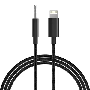 Aux Cord for iPhone,[Apple MFi Certified] Lightning to 3.5 mm AUX Cable for Car Stereo, Speaker, Headphone, Auxiliary Audio Cable Compatible with iPhone 14 13 12 11 XS XR X 8 7 3.3FT Black
