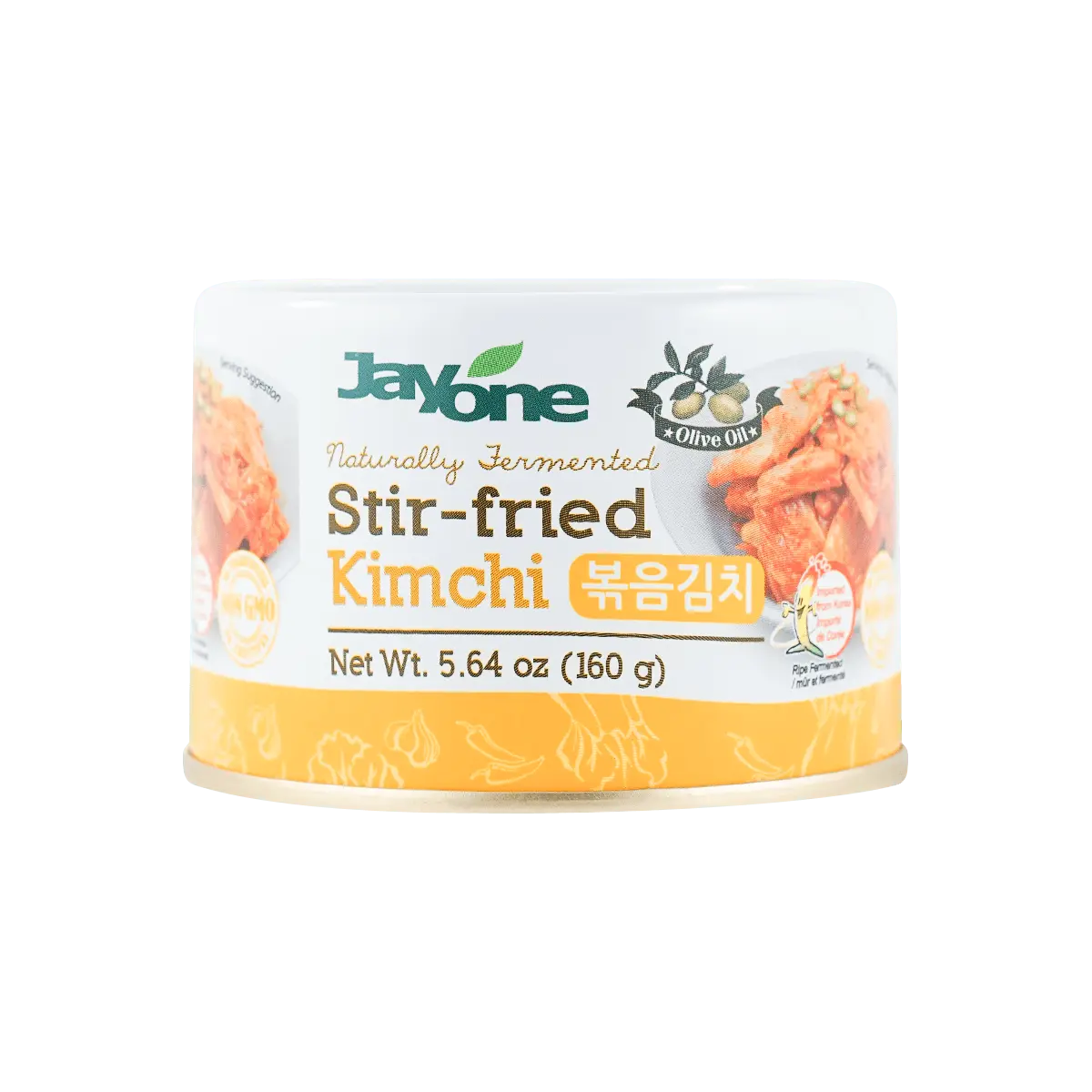 JAYONE Korean Fried Kimchi Canned 160g - Authentic Flavor, Ready to Eat!