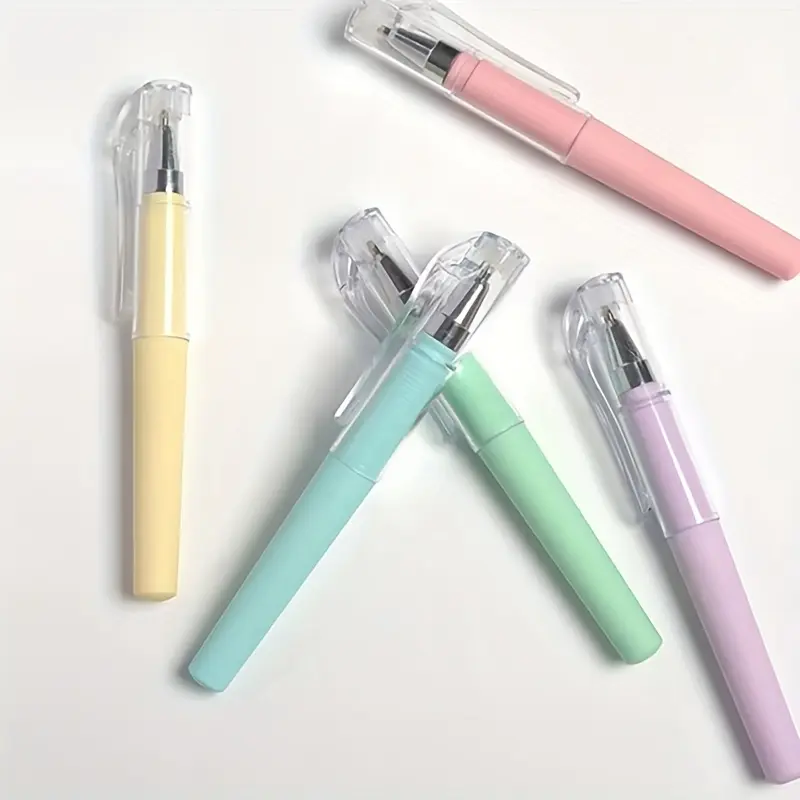 5/10 black gel pens, portable pocket pens, mini writing pens, black signature pens, short mini pens, Fineliner Pens, Fine Point Pens