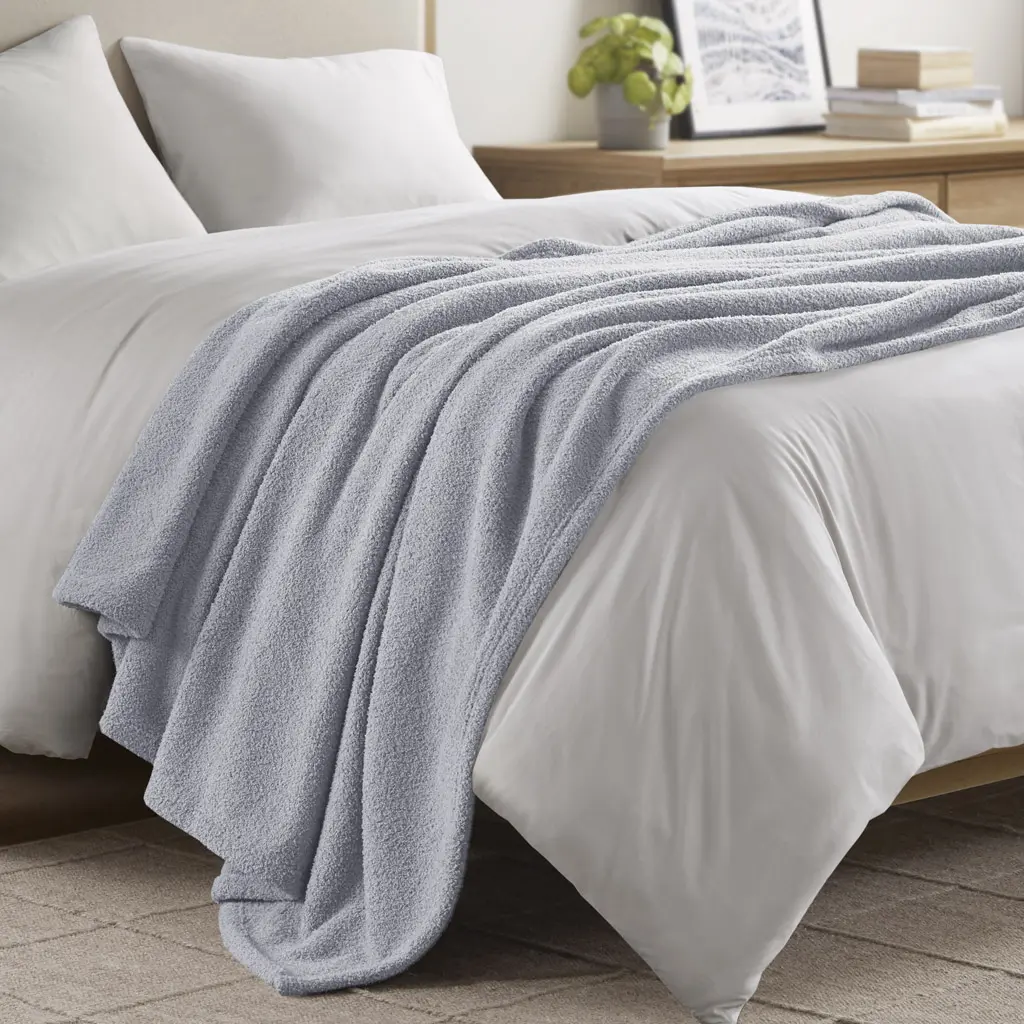 Beautyrest Dream Buttery Fluffy Polyester Feathersoft Warming Blanket - All Seasons Solid Bedding Throw, Extra Warmth Layer, Machine Washable, Home Room Decor Essential