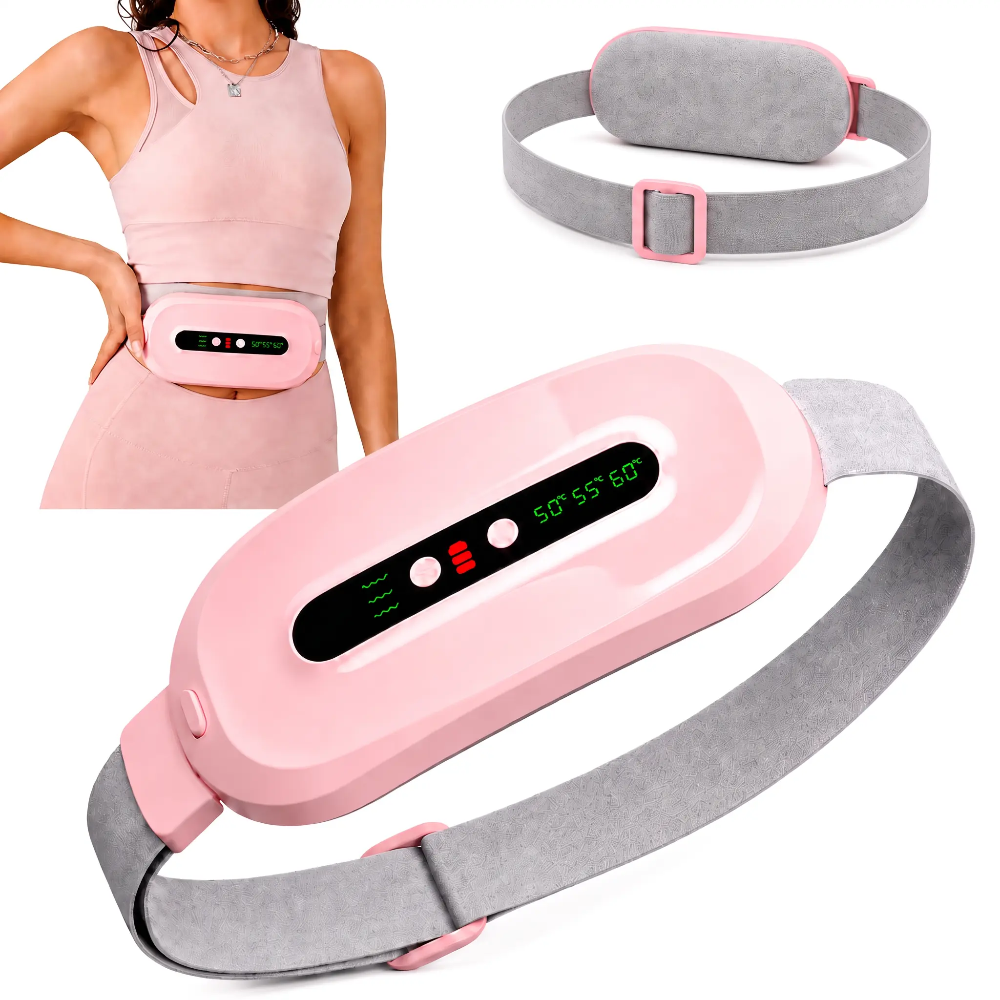 2026 Latest Portable Cordless Soft-Touch Wearable Heating Pad for Period Cramps - 3 Heat Settings, Button Control, Soothing Temperature & 3 Massage Modes, for Abdomen Comfort, Women's Gift (Home & Party Supplies), Gifts For Women, Soft-Touch Wearable Mate