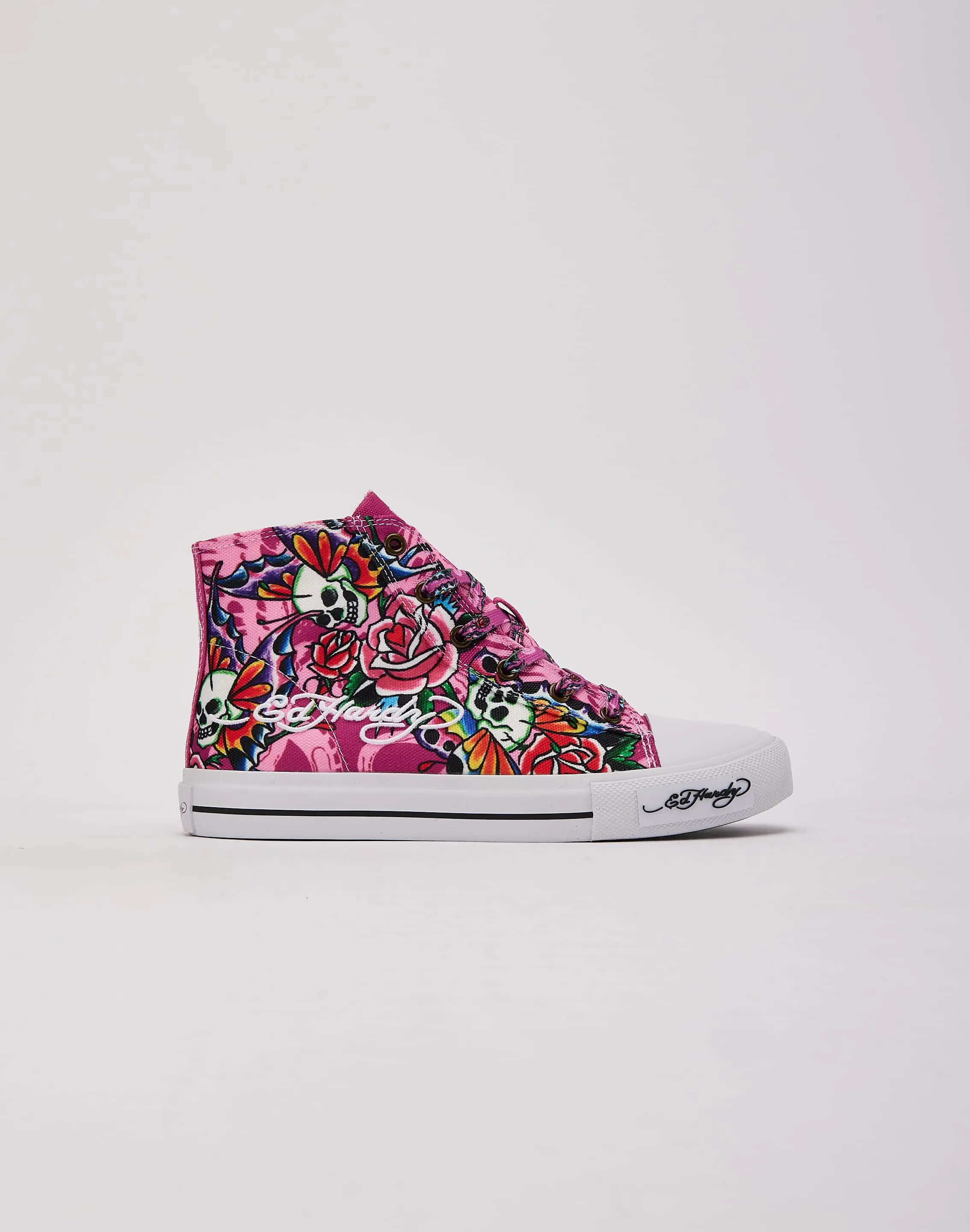 Kids Ed Hardy Skull Butterfly Hi Grade-School