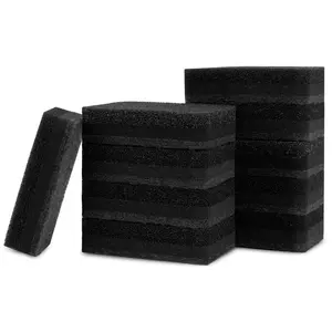 S&T INC. Dish Sponge, 10 Pack for Sponges Kitchen Refill, Multipurpose Cleaning and Dish Scrubber for Kitchen and Home, 4.3 Inches x 2.8 Inches x 1 Inch, Black
