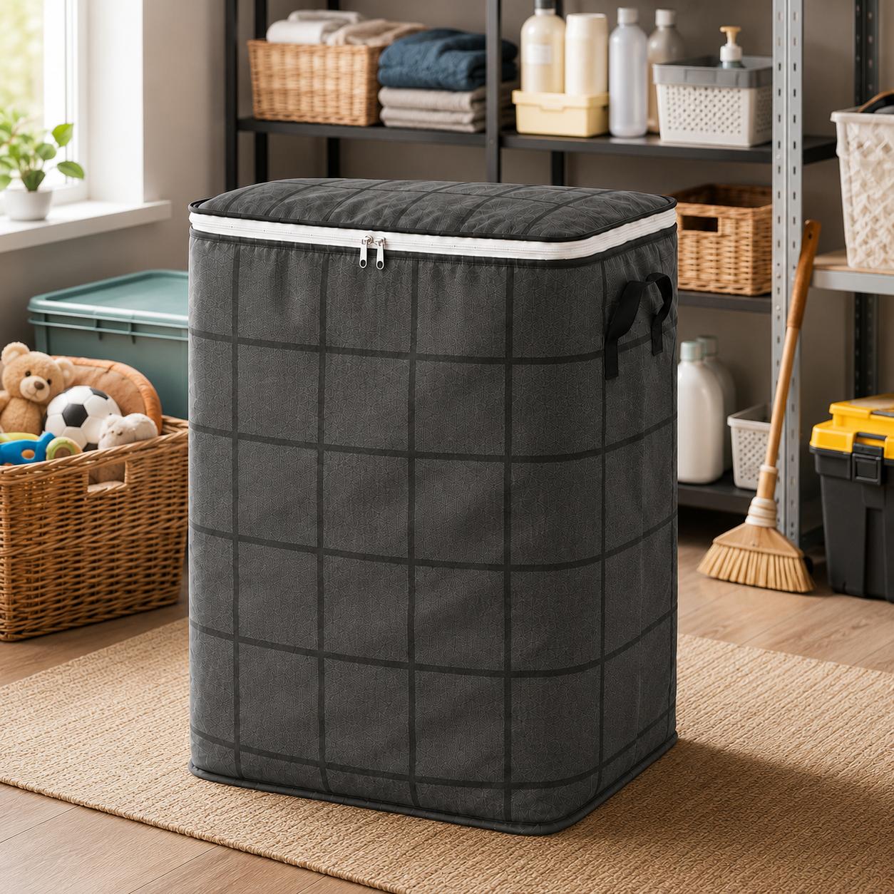 Extra Large Heavy Duty Moving Bags with Backpack Straps & Reinforced Handles, Dustproof Storage Bags for Clothes, Bedding & Travel, Zipper Closure Organizer for College Dorm, Closet and Home Organization