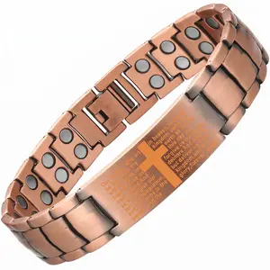 Copper Magnetic Bracelet for Men, Premium Pure Copper Bracelet with Strong Embedded Magnets, Comfortable Everyday Fashion Jewelry