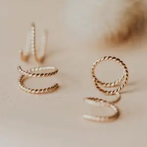 Hello Adorn Twisted Tiny Twist Earrings - Fashionable Any Occassion Huggie Earrings - Women's Fashion Accessory