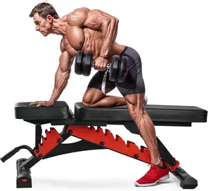 Weight Bench with 1110lbs Capacity Heavy Duty Adjustable Strength Training Bench for Full Body Workout, Multi Purpose Foldable Incline Decline Flat Gym Bench for Home Strength Lifting Fitness Workout Equipment