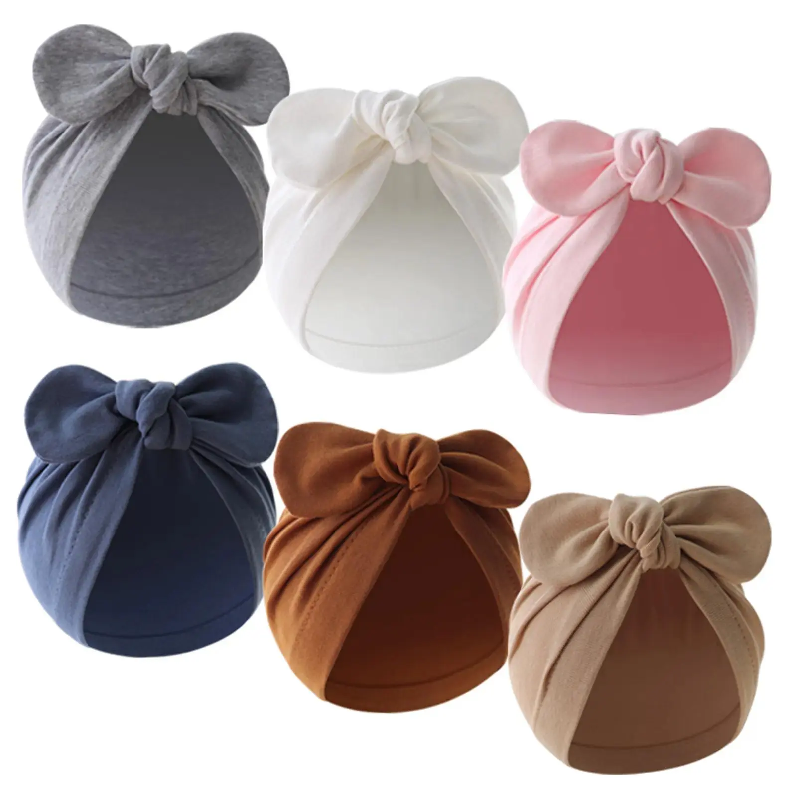 Bow-Knot Headwrap Hat - Soft Stretchy Beanie, Hat with Bow, Comfortable Flexible Style for Everyday Outdoor & Indoor Leisure Wear