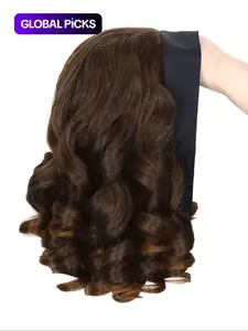 Curly Headband Wig 14 Inch Headband Wig Curly Fashionable Plain Color Curly Hair Wigs for Women, Gorgeous Fluffy Wigs with Band, Synthetic Full Machine Wigs for Party, Daily Use