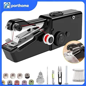 Portable Mini Electric Handheld Sewing Machine, Quick Stitch Tool with Accessories for Home Repairs, DIY Crafts, Sewing Machines