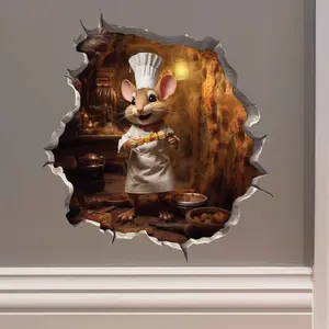 Chef Mouse Hole Decal