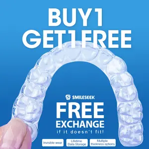 Smileseek Clear Teeth Retainer Upper & Lower – BPA-Free Precision-Fit, Slim Durable Replacement, Nearly Invisible for Adults & Teens, Retention After Braces, Day/Night Wear