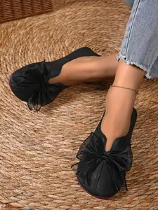 Women's Dance Shoes, Ballerina Shoes, Ultra-Soft Comfortable Flat Sole, Casual Bowknot Sneakers, Spring Summer New Arrival