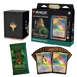 Magic: The Gathering The Lord of The Rings: Tales of Middle-Earth Commander Deck Riders of Rohan + Collector Booster Sample Pack